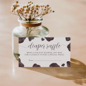 聖い牛の赤ちゃんシャワーおむつラッフル エンクロージャーカード