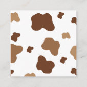 聖い牛の赤ちゃんシャワーおむつラッフル エンクロージャーカード (裏面)