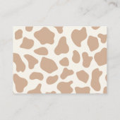 聖い牛の赤ちゃんシャワーかわいいボホオムツラッフル エンクロージャーカード (裏面)