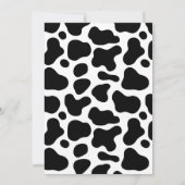 聖い牛の赤ちゃんシャワーベビーアイテムゲームカード 招待状 (裏面)