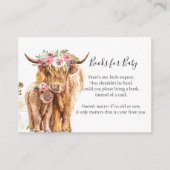 聖い牛の赤ちゃんシャワーボホハイランドカーフ エンクロージャーカード (正面)