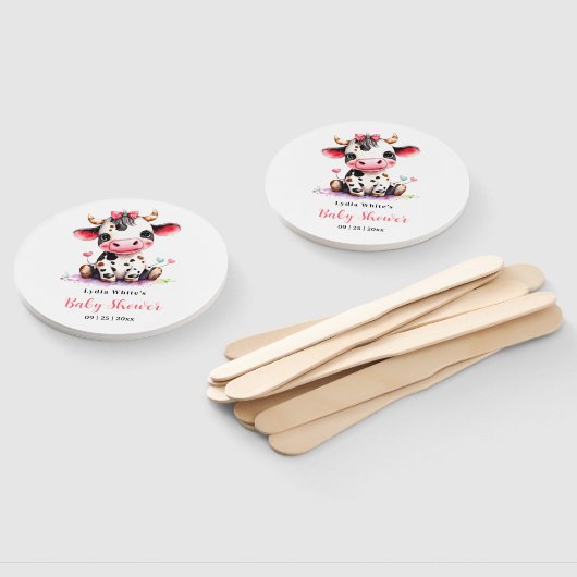 聖い牛の赤ちゃんシャワーミニマリスト女の子の赤ちゃんシャワー ハンドファン (組立なし)