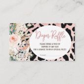 聖い牛の赤ちゃんシャワー女の子おむつ要求エンクロージャ エンクロージャーカード (正面)