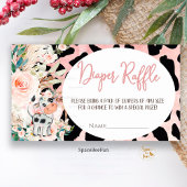 聖い牛の赤ちゃんシャワー女の子おむつ要求エンクロージャ エンクロージャーカード