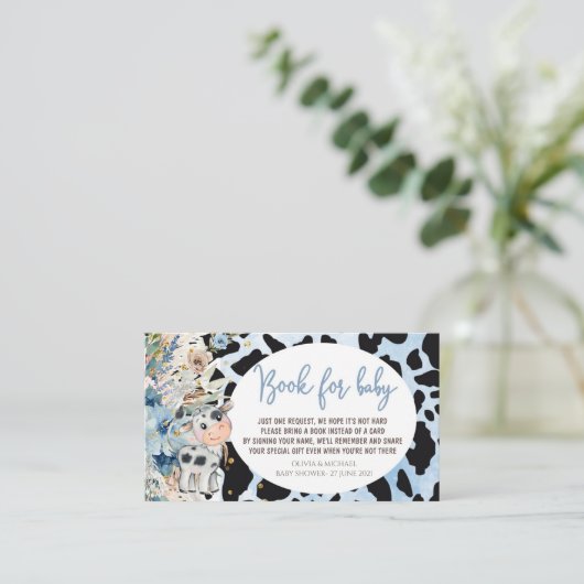 聖い牛の赤ちゃんシャワー本ベビー要求エンクロス エンクロージャーカード (スタンド正面)