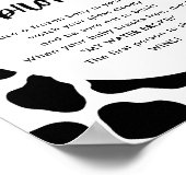 聖い牛の赤ちゃんシャワー私の水がゲームのサインを壊した ポスター (角)