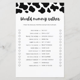 聖い牛の赤ん坊のシャワーはママよりもむしろゲーム