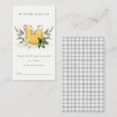 聖い牛の農場の葉おむつラッフルベビーシャワー エンクロージャーカード (正面/裏面)