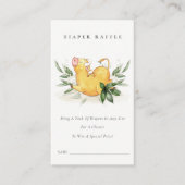 聖い牛の農場の葉おむつラッフルベビーシャワー エンクロージャーカード (正面)