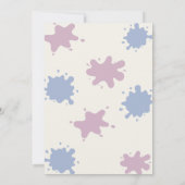 聖い牛ピンクの青の性別が明らかになる 招待状 (裏面)