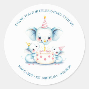 聖い牛ボホグリーンリーハイランドカウハイランドカウー1歳の誕生日I ラウンドシール