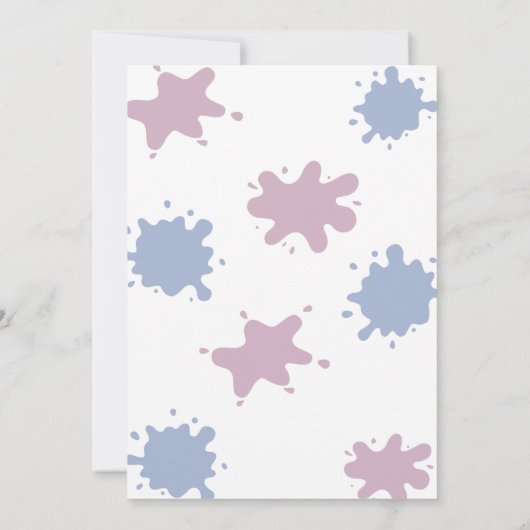 聖い牛双子の女の子の男の子の赤ちゃんシャワー 招待状 (裏面)