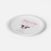 聖い牛女の赤ちゃんシャワー ペーパープレート (アングル)