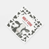 聖い牛i'm 1牛プリント誕生日 スタンダードランチョンナプキン (角)