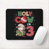 聖い牛I'm 3誕生日少年3番目の牛のファーム動物C マウスパッド (マウス)