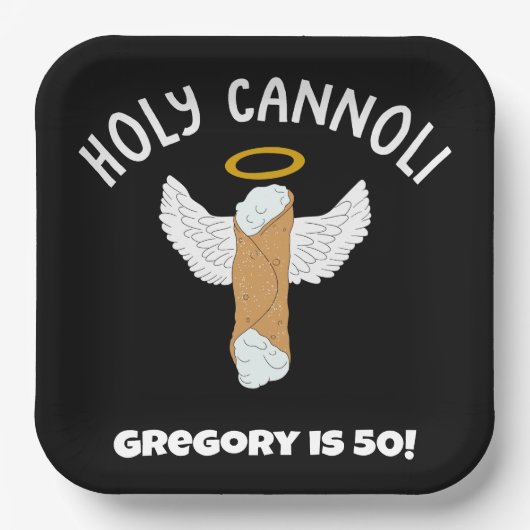 聖おもしろいカノリをテーマイタリアンにしたパーティー ペーパープレート (正面)