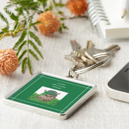 聖おもしろいパトリックの日の猫 キーホルダー