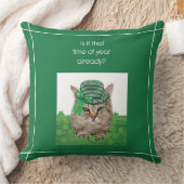 聖おもしろいパトリックの日の猫 クッション (ブランケット)