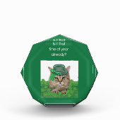 聖おもしろいパトリックの日の猫 フォトブロック (正面)