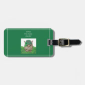 聖おもしろいパトリックの日の猫 ラゲッジタグ (正面横)