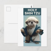 聖おもしろい子Tzu犬はがき ポストカード (正面/裏面)