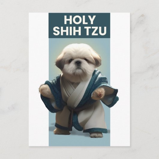 聖おもしろい子Tzu犬はがき ポストカード (正面)