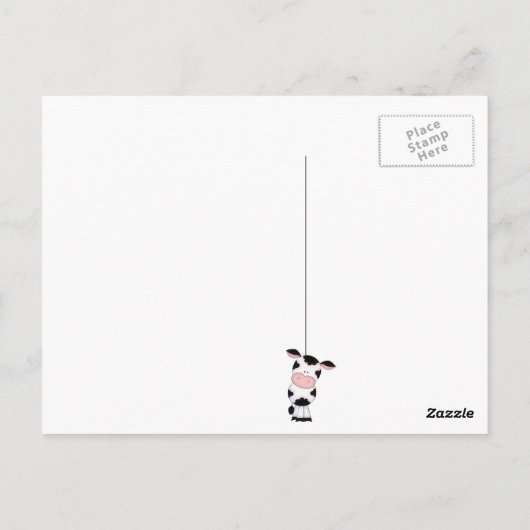 聖おもしろい牛あなたは60誕生日ユーモアのある ポストカード (裏面)