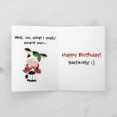 聖おもしろい牛あなたは70クリスマス誕生日 シーズンカード (内部)