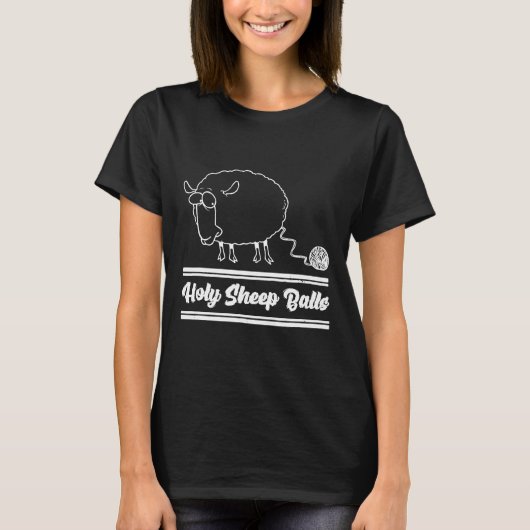 聖おもしろい羊の玉 Tシャツ (正面)