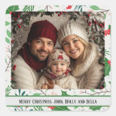 聖と喜びの写真 スクエアシール (正面)