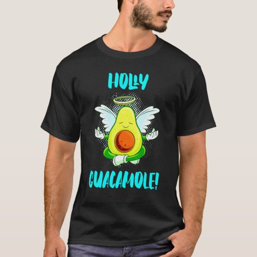 聖なるアボカドの天使宗教ヴィーガン Tシャツ (正面)