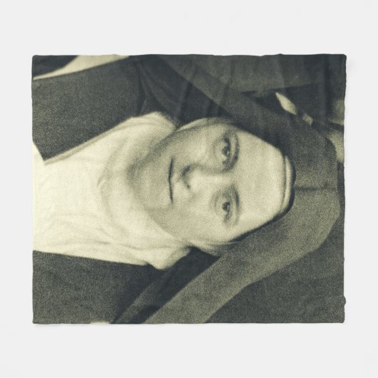 聖なるイエスと聖なる顔の聖人 フリースブランケット (正面(横))