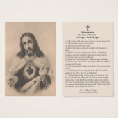 聖なるイエスのハートが聖マーガレット・マリアを約束 (正面&裏面)