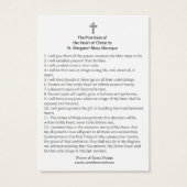 聖なるイエスのハートが聖マーガレット・マリアを約束 (裏面)