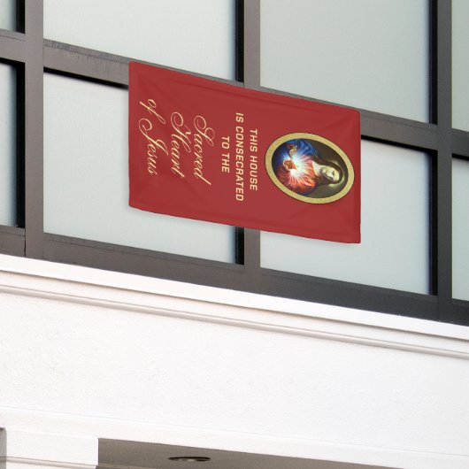 聖なるイエスのハートを聖別する 横断幕 (ビルの外側)