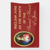 聖なるイエスのハートを聖別する 横断幕 (縦)