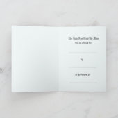 聖なるイエスをささげるカトリックの聖なるミサハート シーズンカード (内部)