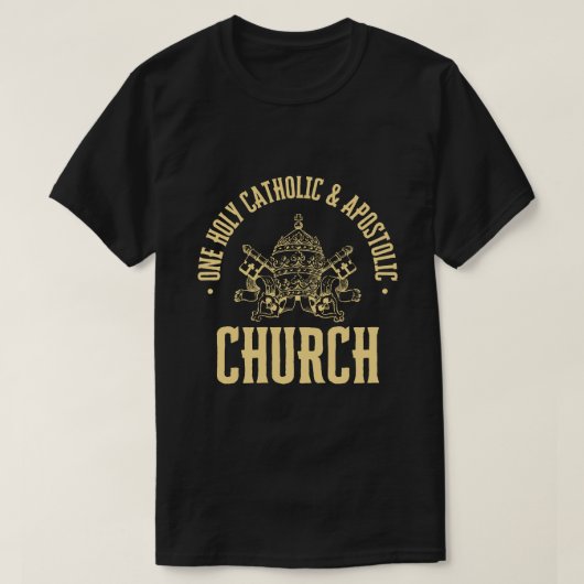 聖なるカトリック教会と使徒教会 Tシャツ (デザイン正面)