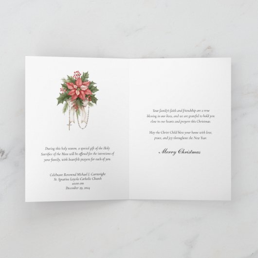 聖なるクリスマス：あなたの意図のための大量提供 シーズンカード (内部)