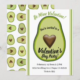 聖なるグアカモレ ハート アボカド バレンタイン パーティ 招待状