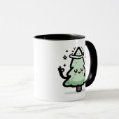 聖なるツリー マグカップ – かわいい浮遊クリスマスツリー (正面右)