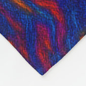 聖なるネオン猫 フリースブランケット (角)