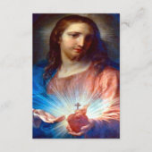 聖なるハートと聖別祈りの言葉 エンクロージャーカード (正面)