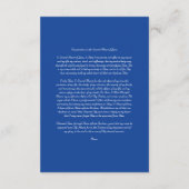 聖なるハートと聖別祈りの言葉 エンクロージャーカード (裏面)