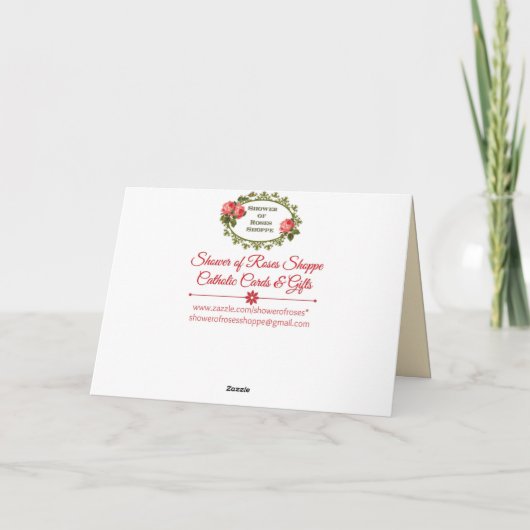 聖なるハートのイエスのフローラ カード (裏面)