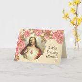 聖なるハートのイエスのフローラ カード (黄色い花)