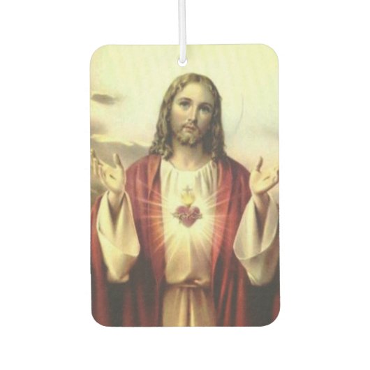 聖なるハートのイエス伝統的・カトリック カーエアーフレッシュナー (正面)