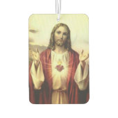 聖なるハートのイエス伝統的・カトリック カーエアーフレッシュナー (裏面)