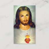 聖なるハートのイエス祈りの言葉カード コーリングカード (正面)