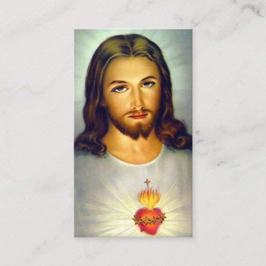 聖なるハートのイエス祈りの言葉カード コーリングカード (正面)